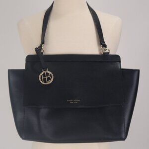 ❄️ Henri Bendel NWOT Top Handle Stanton Tote Black Leather Handbag Purse Satchel